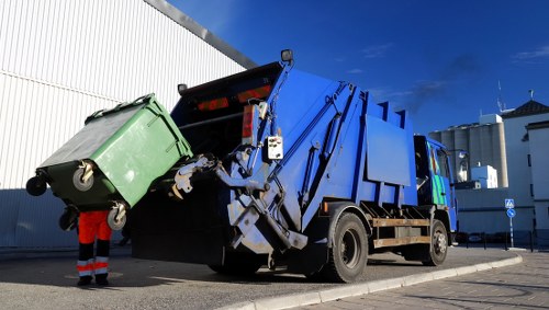 Commercial waste removal truck in Amersham